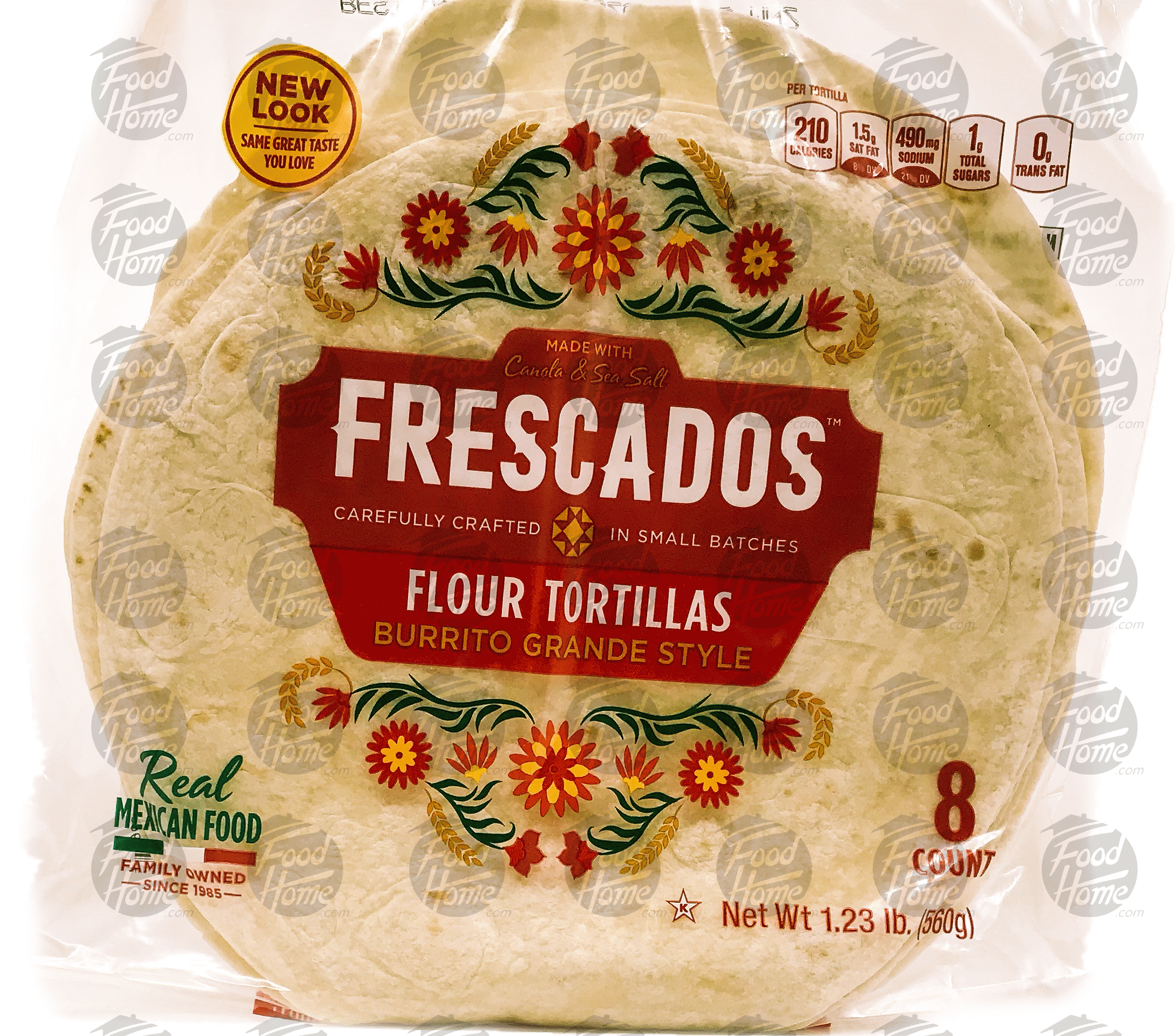 Frescados  burrito grande style, flour tortillas, 8 ct., wrapper Full-Size Picture